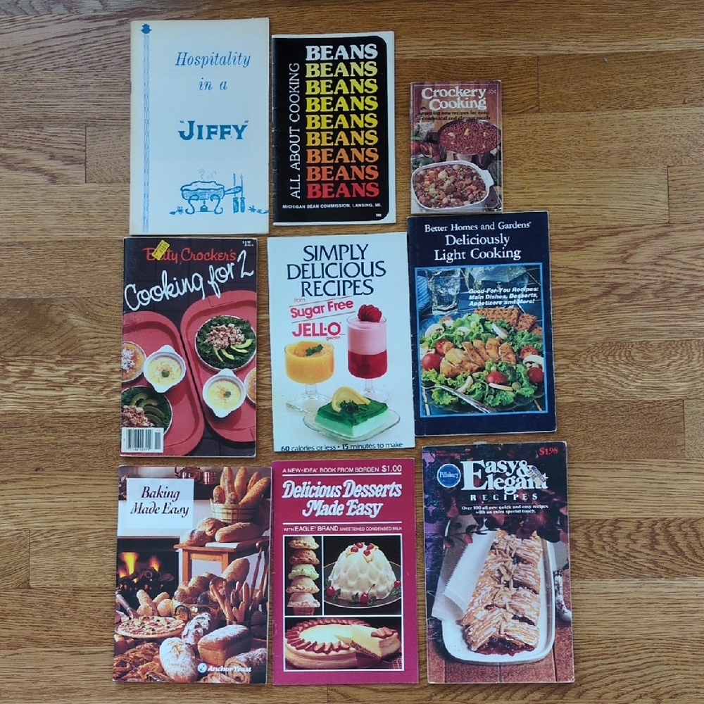 Vintage Recipe Cookbooks Pamphlets 70s 80s Retro Nostalgic